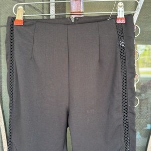 Theory Black Pants with Side Detailing